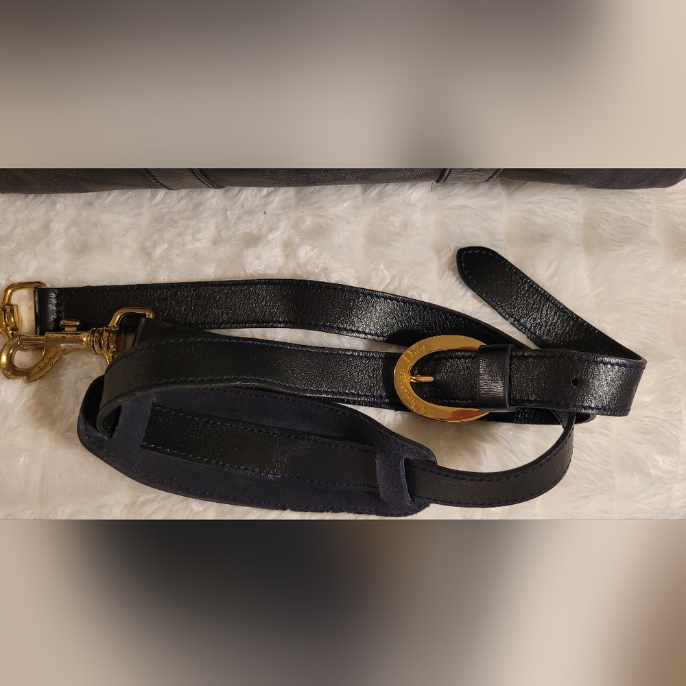 Christian Dior Navy Monogram Leather & PVC Travel Boston Bag EUC - Picture 14 of 16